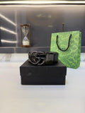 Gucci-Style Reversible Leather Belt