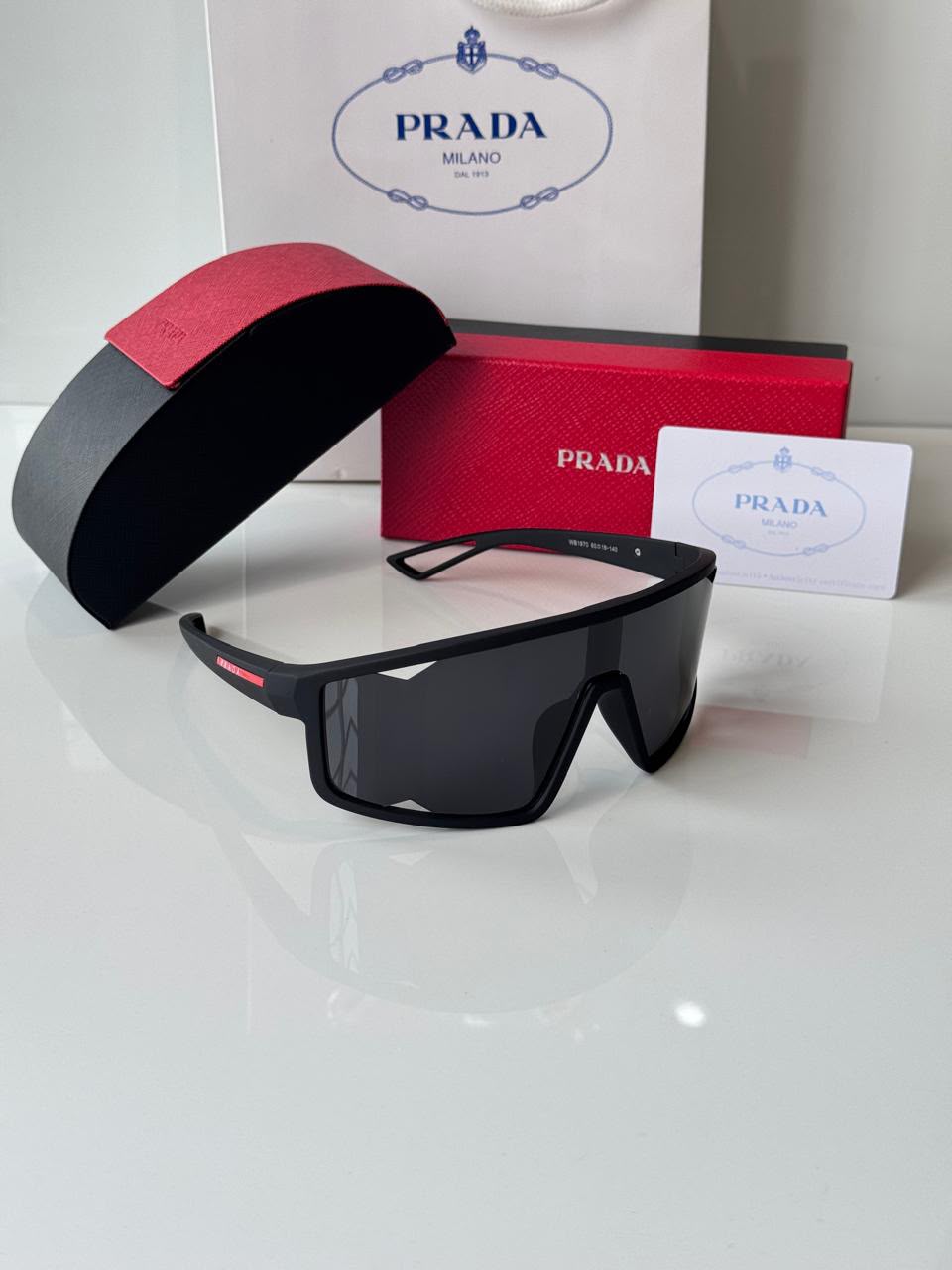 Prada-Inspired Oversized Shield Sunglasses