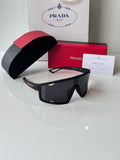 Prada-Inspired Oversized Shield Sunglasses