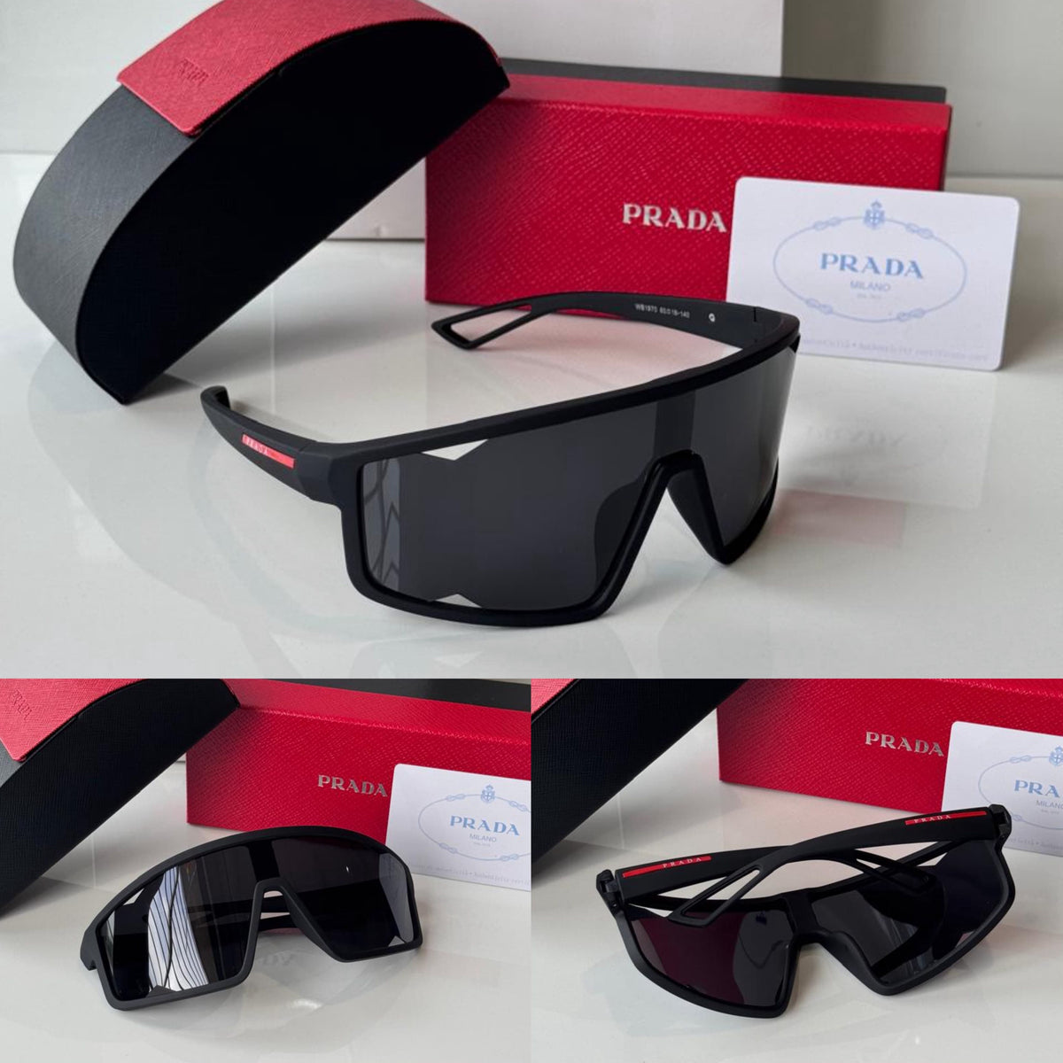 Prada-Inspired Oversized Shield Sunglasses