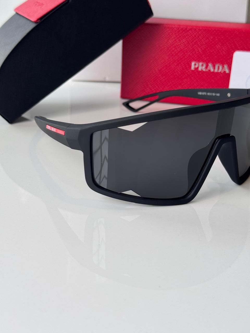 Prada-Inspired Oversized Shield Sunglasses