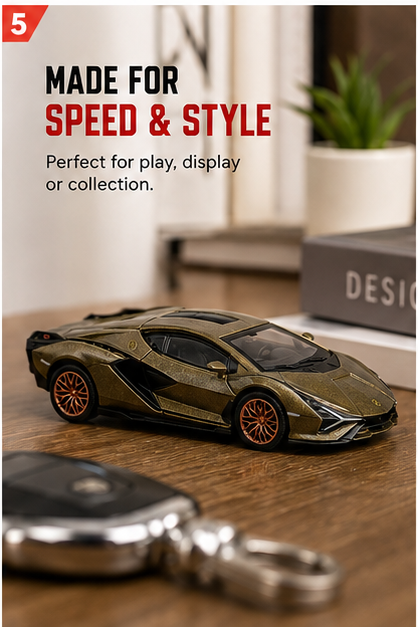 Lamborghini Sián FKP 37 – 1:64 Scale Die-Cast Model by Bburago (Green)