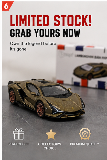 Lamborghini Sián FKP 37 – 1:64 Scale Die-Cast Model by Bburago (Green)